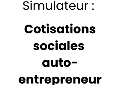 Simulateur Cotisations Sociales Autoentrepreneur